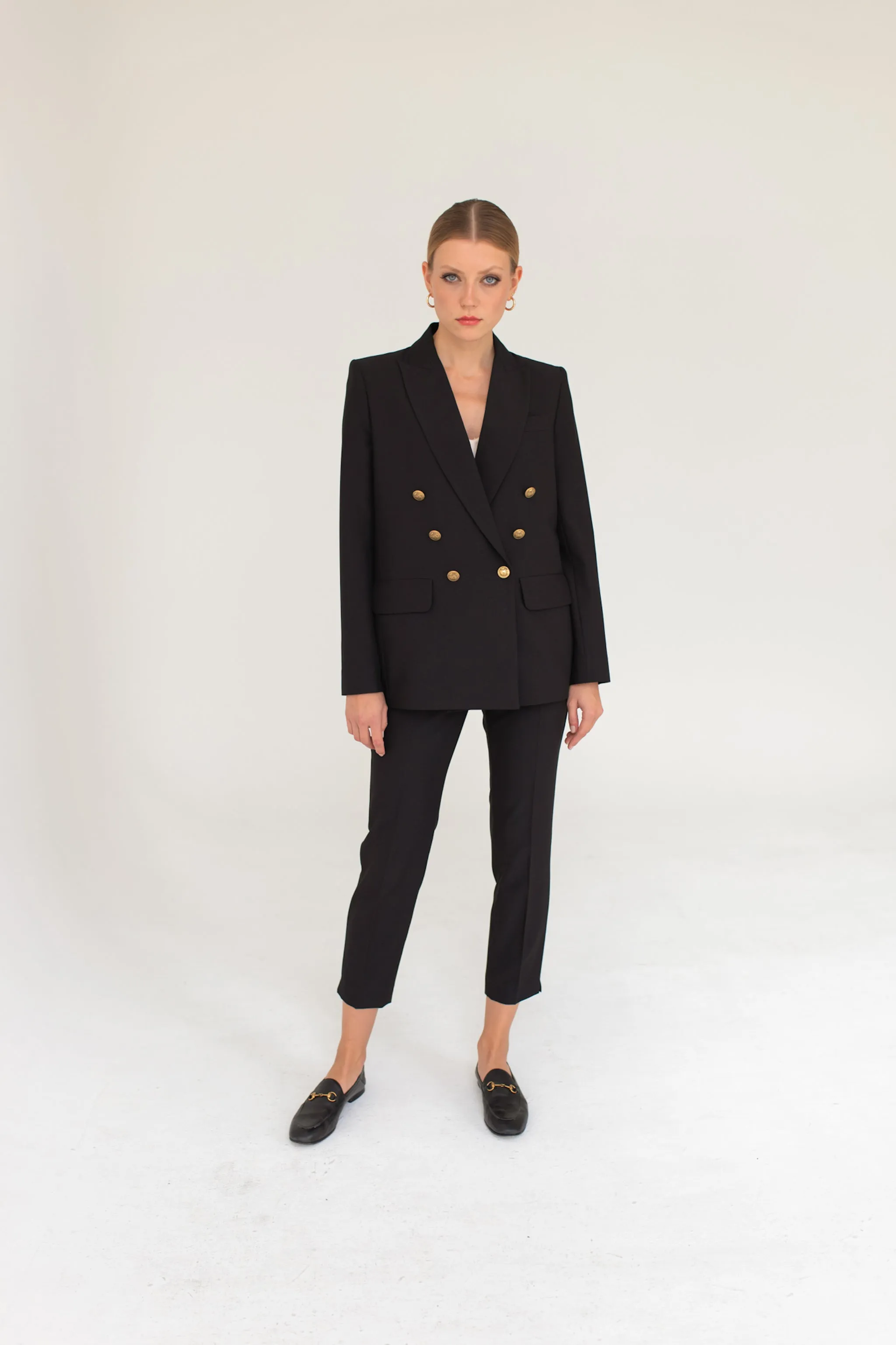 Double-Breasted Blazer - Black