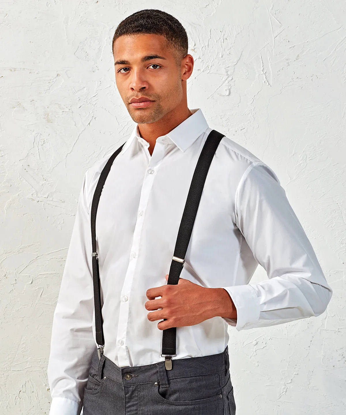 Navy - Clip-on trouser braces