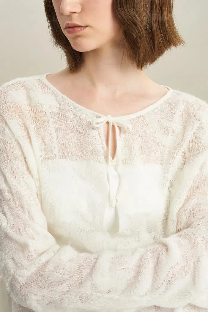 Savi Sheer Sweater in Baby Alpaca Knit